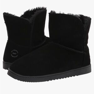 Dearfoams Women's Gretchen Genuine Suede Boots Sz 8